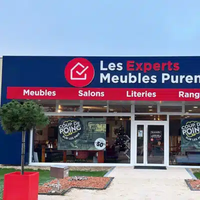 devanture d'un magasin les experts meubles