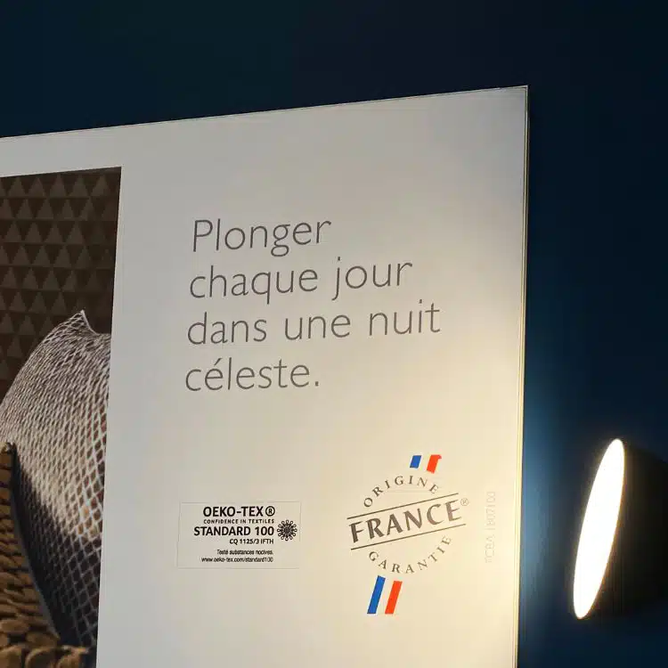 affiche dans un magasin literie n°1