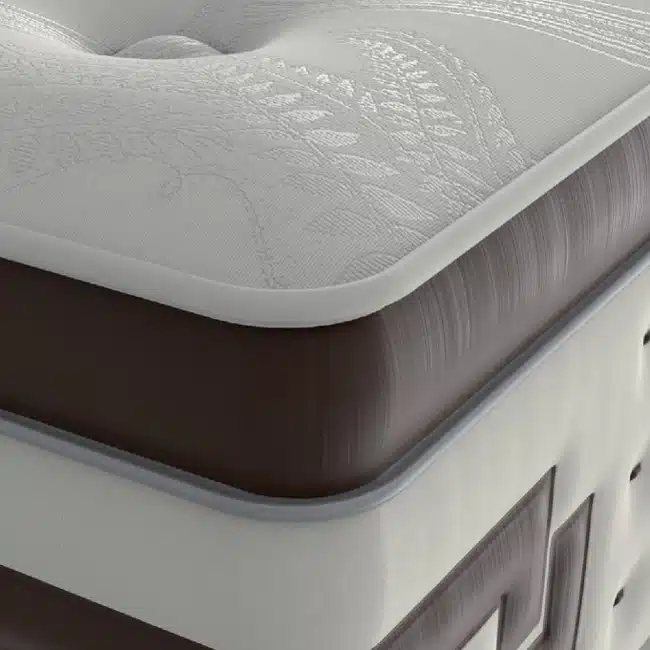 gros plan sur un matelas innovant de la manufacture française de literie