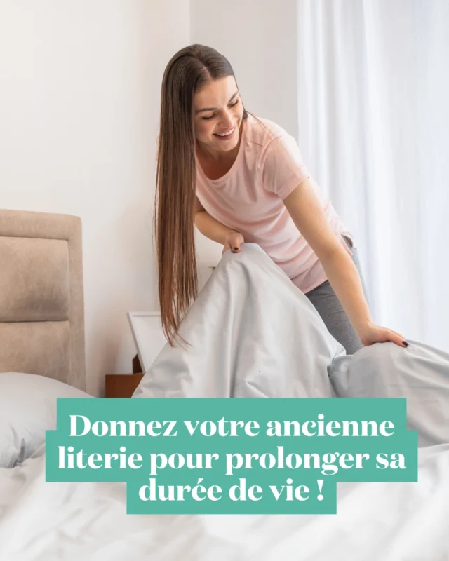 Parfois, on change de literie simplement parce qu'elle ne correspond plus à nos besoins... mais elle pourrait encore donner encore satisfaction à quelqu'un d'autre 🤝Aujourd’hui, grâce à des initiatives portées par des acteurs comme Ecomaison, de nouvelles alternatives se développent pour encourager le don et le réemploi 🌍Grâce à son partenariat avec Geev — première application de dons entre particuliers — Ecomaison encourage une logique simple mais essentielle&nbsp;:
👉 donner ce qui peut encore servir
👉 éviter le gaspillage
👉 prolonger la durée de vie des produitsUn matelas, un sommier ou certains accessoires encore en bon état peuvent parfois connaître une seconde vie et bénéficier à un nouvel usager sous forme de don ou à prix réduit. Et ça tombe bien, les literies de qualité sont justement conçues pour durer dans le temps, sans perdre de leur confort&nbsp;! ✨Cette démarche s’inscrit dans une logique plus large portée par la loi AGEC&nbsp;: favoriser le réemploi avant le recyclage et développer une économie plus circulaire ♻️Et quand le produit est trop usé&nbsp;?
👉 Les filières @ecomaison_ prennent alors le relais pour orienter les matériaux vers le recyclage et la valorisation.Le bon réflexe ne consiste donc pas seulement à mieux recycler. C’est aussi apprendre à mieux transmettre, réparer, réemployer et valoriser 💡#parlonsliterie #ecomaison #reemploi #upcycling #economiecircularie