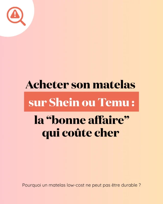 Un matelas qui coûte quelques dizaines d'euros&nbsp;? Qu'est-ce qui pourrait mal se passer&nbsp;? 👀
Les essais menés par le FCBA avec l’Ameublement Français en 2024 et 2025 ont mis en évidence de sérieux écarts entre les promesses affichées et les produits réellement testés 🔎
👉 En 2025, la campagne s’est notamment intéressée aux matelas proposés sur Shein et Temu.
Les problèmes relevés&nbsp;? 👇
❌ Densités ou matériaux ne correspondant pas aux fiches produits
❌ Mentions « marque française » trompeuses
❌ Certifications Oeko-Tex revendiquées sans justification
❌ TVA ou éco-participation absentes
❌ Vendeur ou origine difficilement identifiables
❌ Durabilité plus qu'insuffisante
Et la durabilité, justement, ça se mesure 🧪
Pour la vérifier, les laboratoires peuvent faire subir à un matelas 30 000 cycles de pression avec un rouleau de 140 kg, afin de mesurer ce qu’il reste de sa fermeté et de sa hauteur après ces sollicitations répétées. Sans surprise, les essais menés sur des matelas vendus sur les marketplaces révèlent des produits dont le soutien et la fermeté se dégradent beaucoup trop rapidement 📉
👉 C’est là tout le problème d’un prix ultra-bas&nbsp;: si le matelas doit être remplacé rapidement, la « bonne affaire » n’en est plus vraiment une.
Votre literie mérite donc mieux que le « vite acheté, vite jeté » 💤
Rendez-vous sur le blog de Parlons Literie pour découvrir encore plus de conseils pour choisir votre nouvelle literie avec soin 💡
#parlonsliterie #mieuxchoisir #mieuxdormir #guideconso #coachliterie
