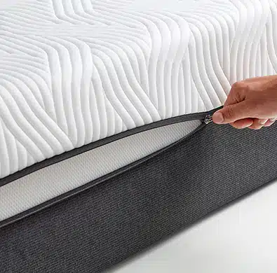 matelas tempur avec changement d'enveloppe par zip